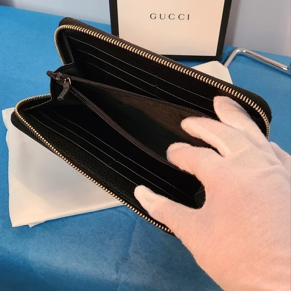 Gucci Betty Black Leather Long Wallet - Picture 4 of 13
